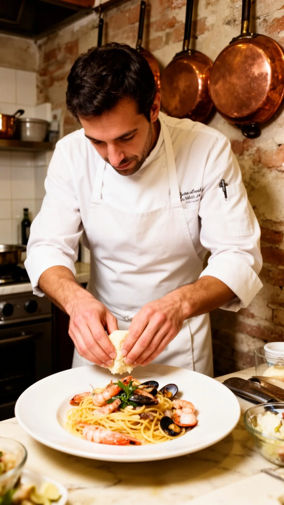 The kitchen at Osteria Leone Alato
